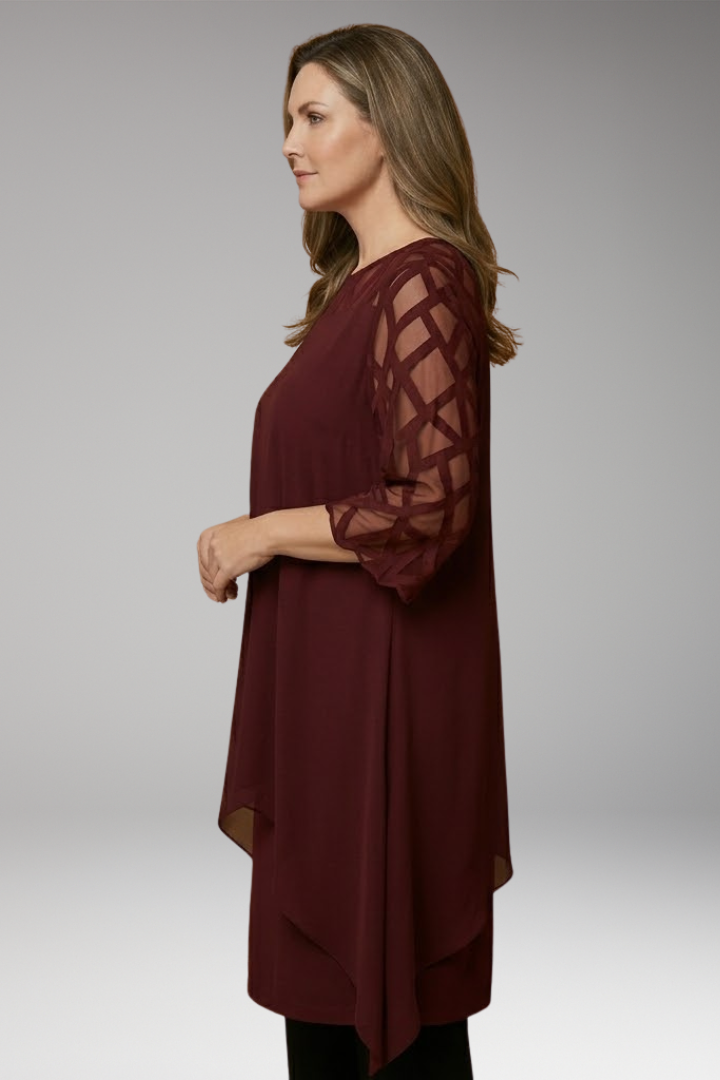 Women's Midi Dress with Flattering Fit and Adjustable Details