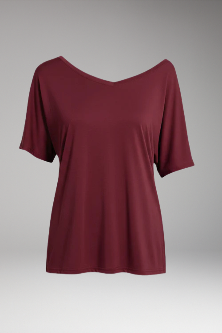 Women's Oversized T'Shirt with Asymmetric Off'Shoulder Design