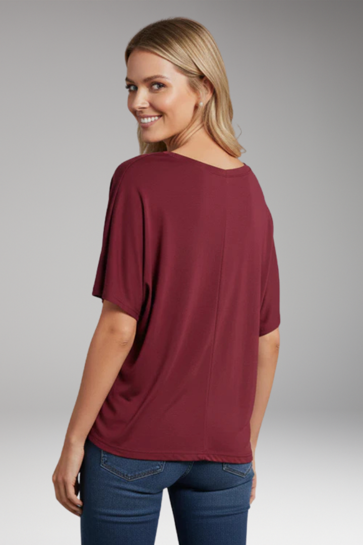Women's Oversized T'Shirt with Asymmetric Off'Shoulder Design