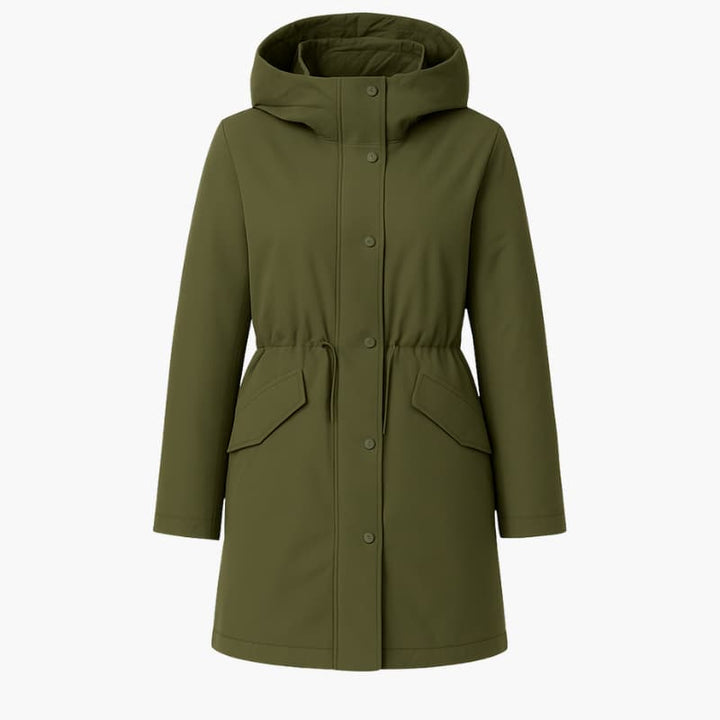 Women’s Parka Jacket with Padded Interior and Zip Closure