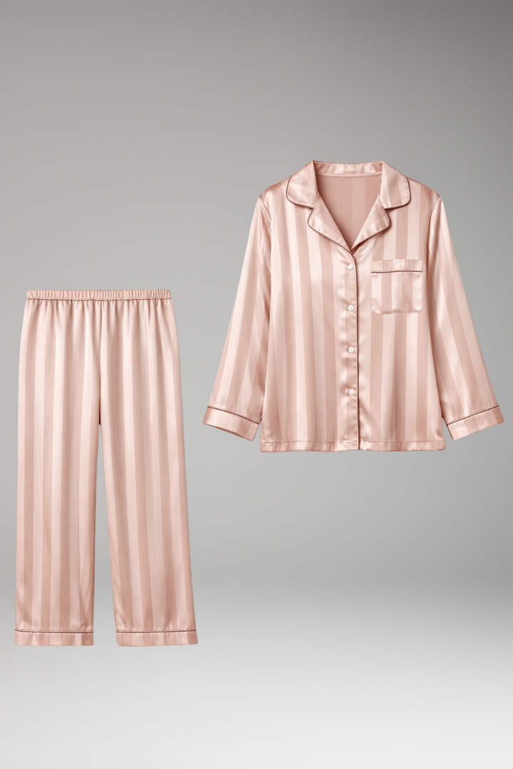 Women’s Pyjama Set with Button Top and Straight Pants