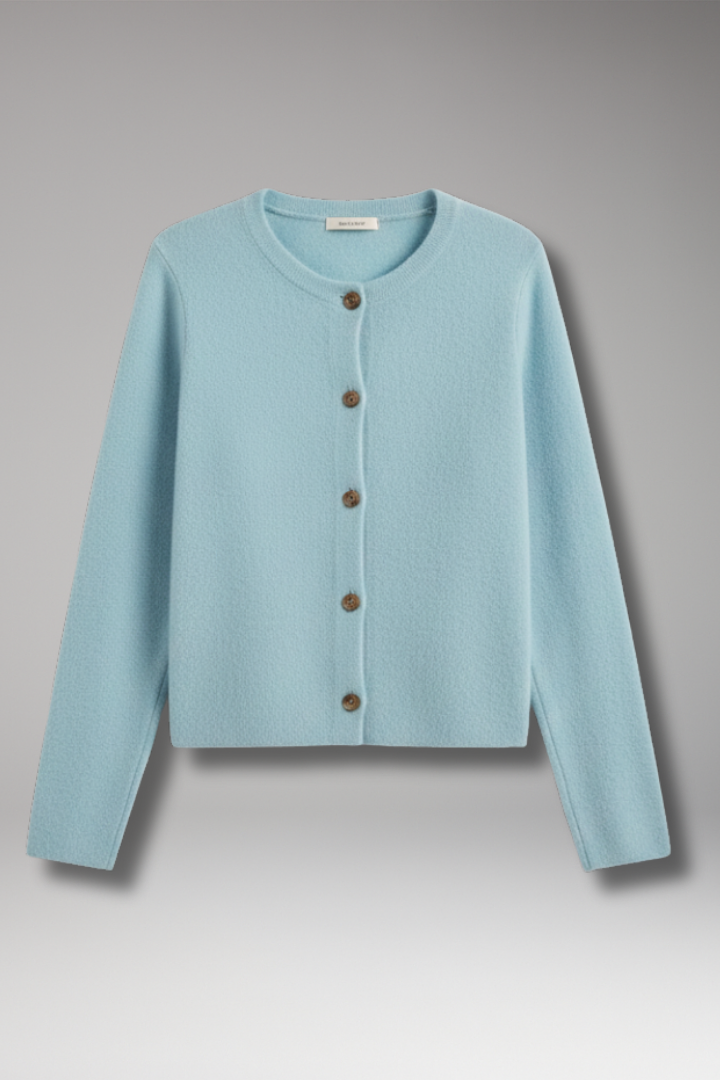Women's Cardigan with V-Neck and Button Closure