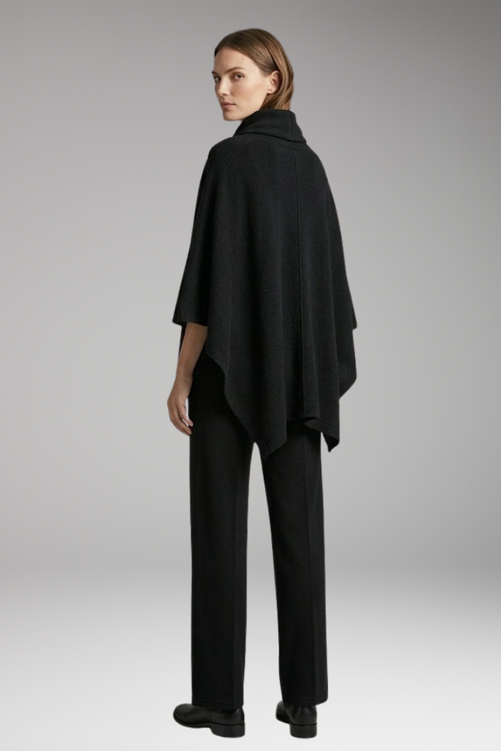 Women's Set with Poncho and Wide-Leg Pants