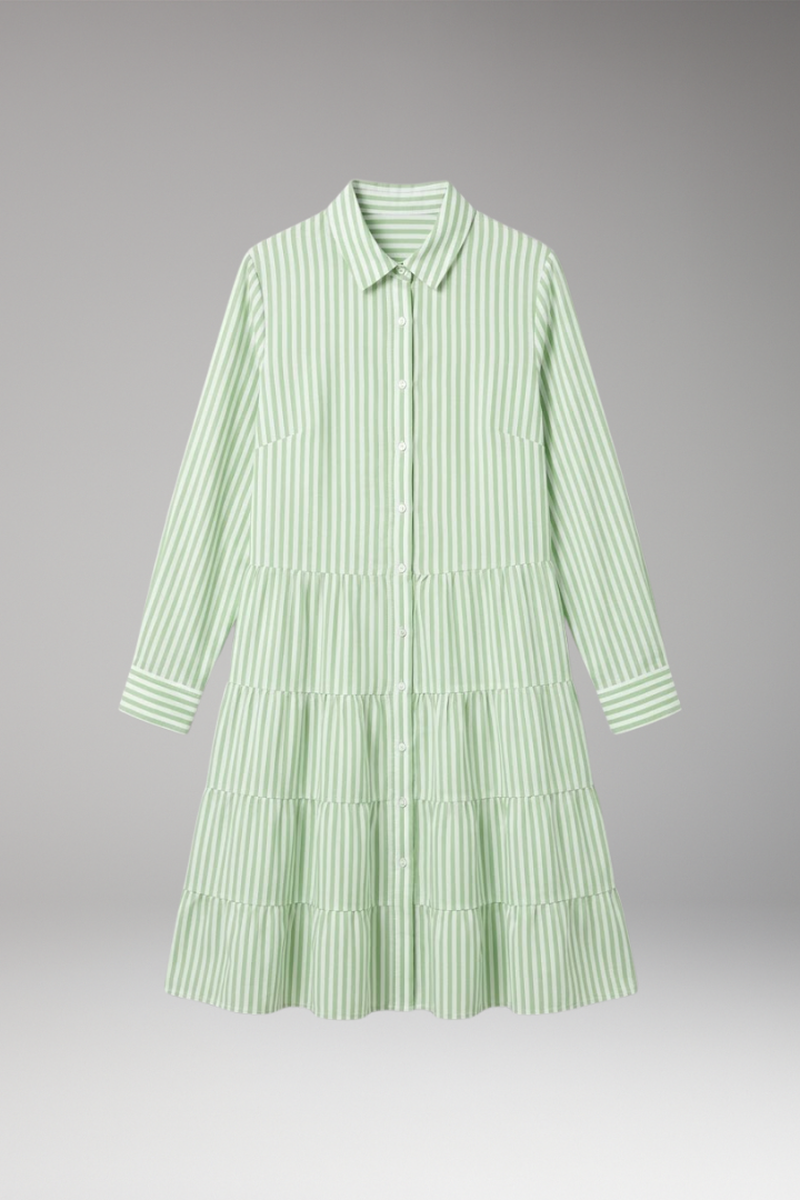 Women's Shirt Dress with Collar and Button Front