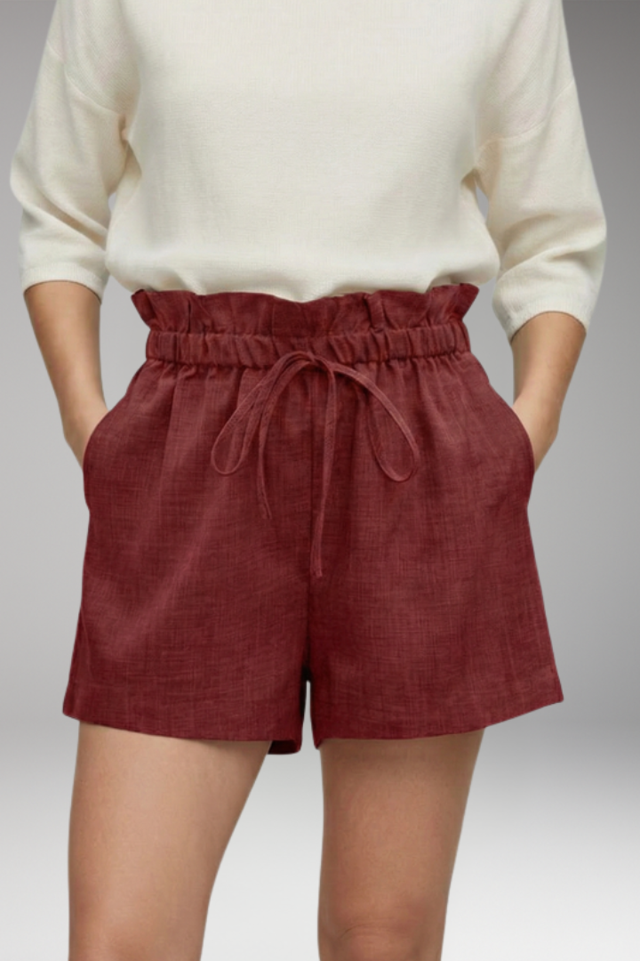 Women's Shorts with Elastic Waist and Drawstring