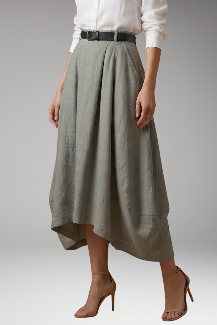 Women's Skirt with Asymmetrical Draped Design