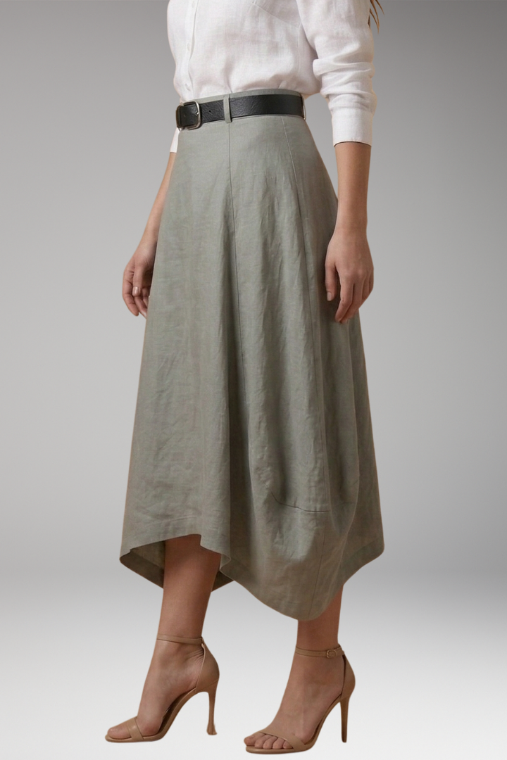 Women's Skirt with Asymmetrical Draped Design
