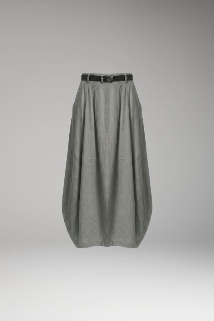 Women's Skirt with Asymmetrical Draped Design