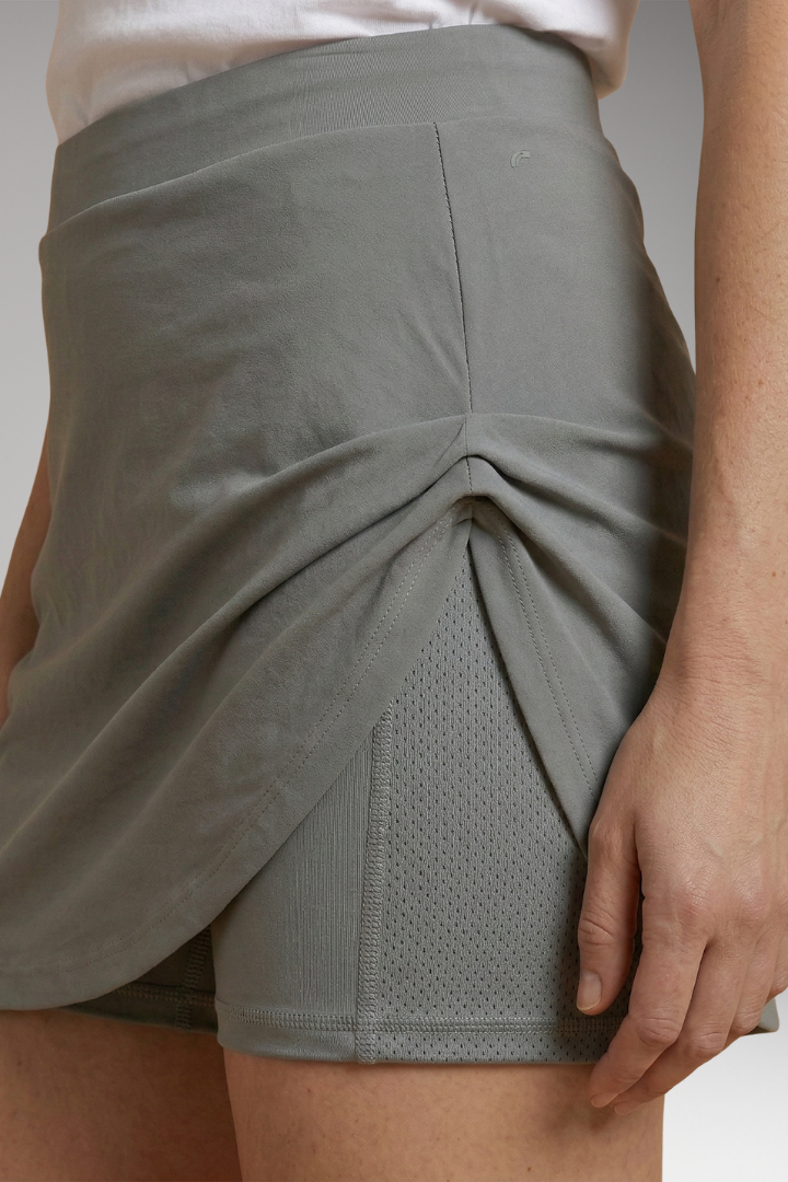 Women's Skirt with High Waist and Draped Design