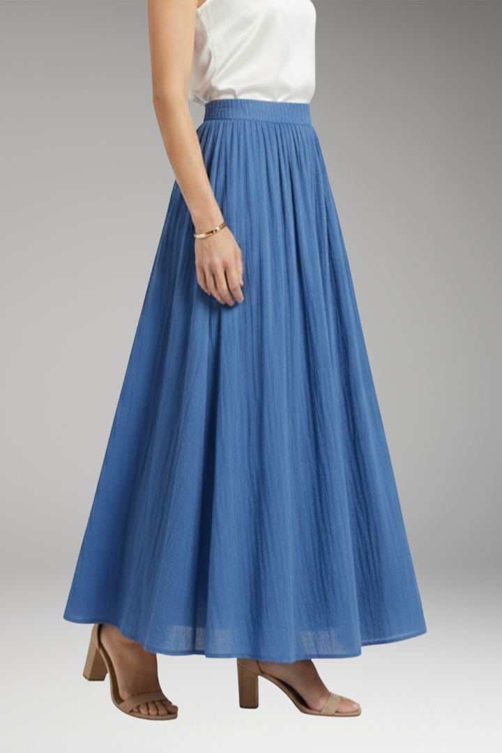 Women's Skirt with High Waist and Flowing Silhouette