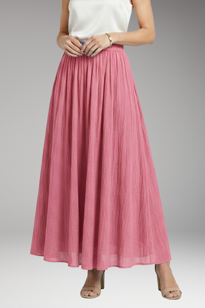 Women's Skirt with High Waist and Flowing Silhouette