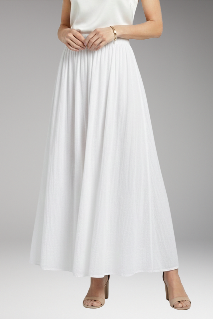 Women's Skirt with High Waist and Flowing Silhouette
