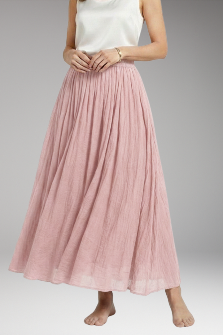 Women's Skirt with High Waist and Flowing Silhouette