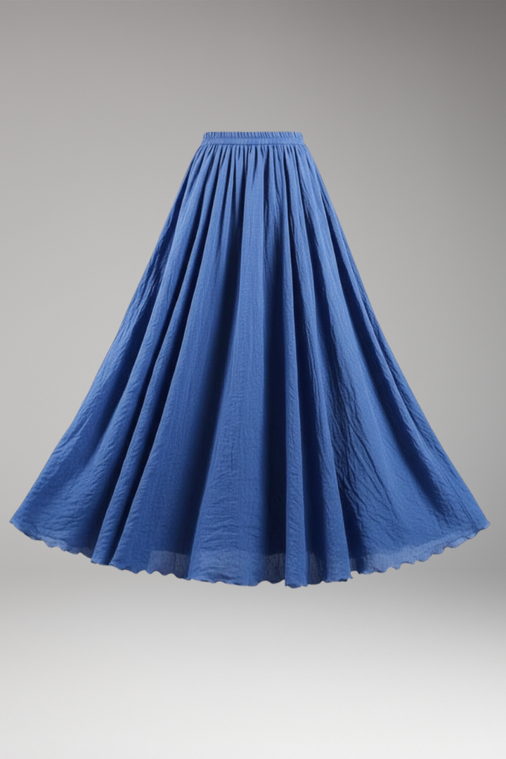 Women's Skirt with High Waist and Flowing Silhouette