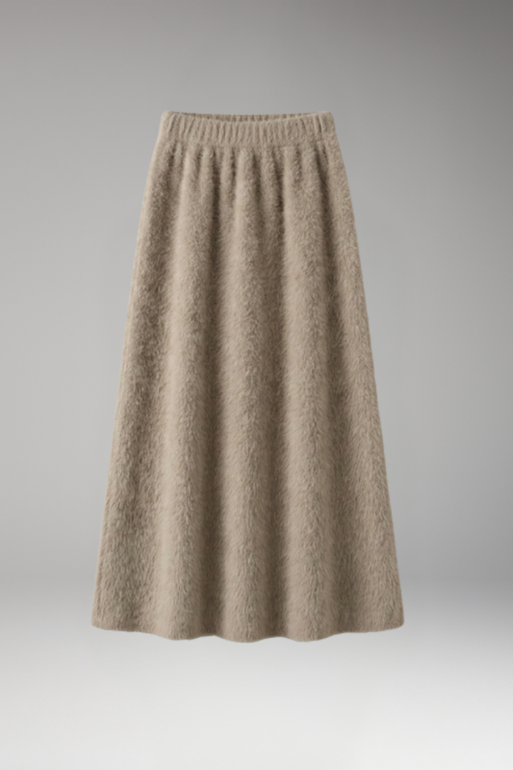 Women's Skirt with High Waist and Full Length