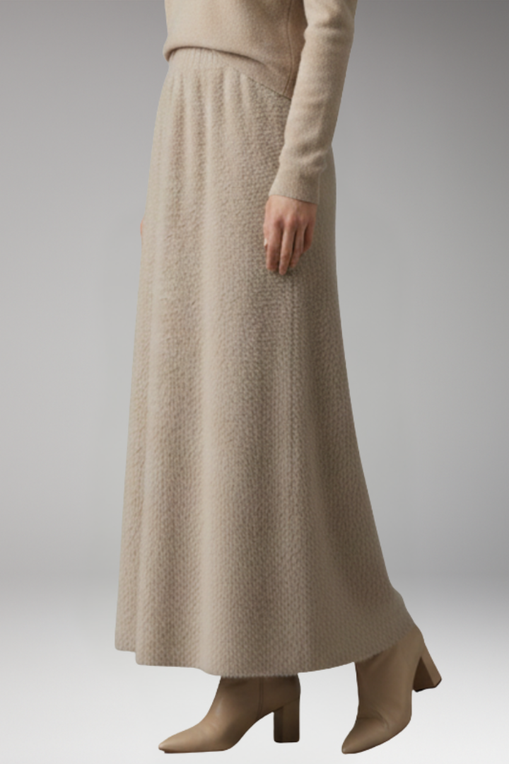 Women's Skirt with High Waist and Full Length