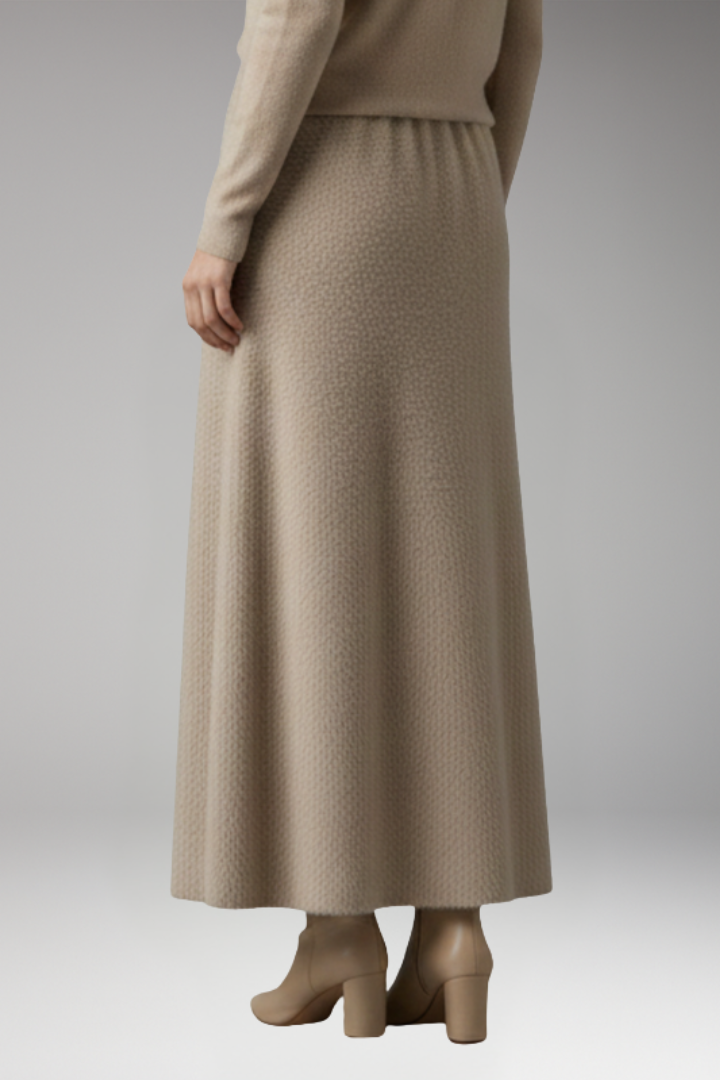 Women's Skirt with High Waist and Full Length