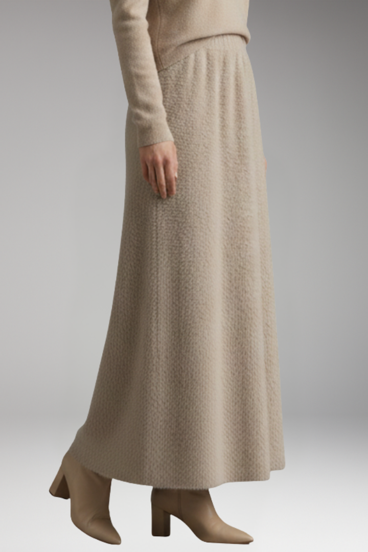 Women's Skirt with High Waist and Full Length