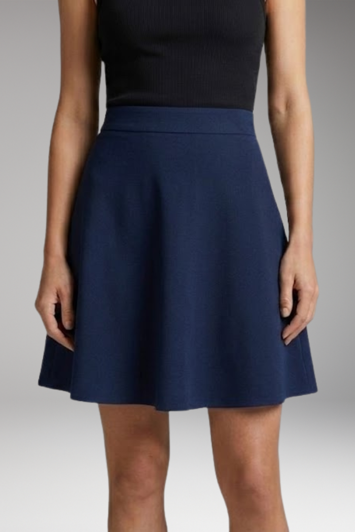 Women's Skirt with High Waist and Knee-Length