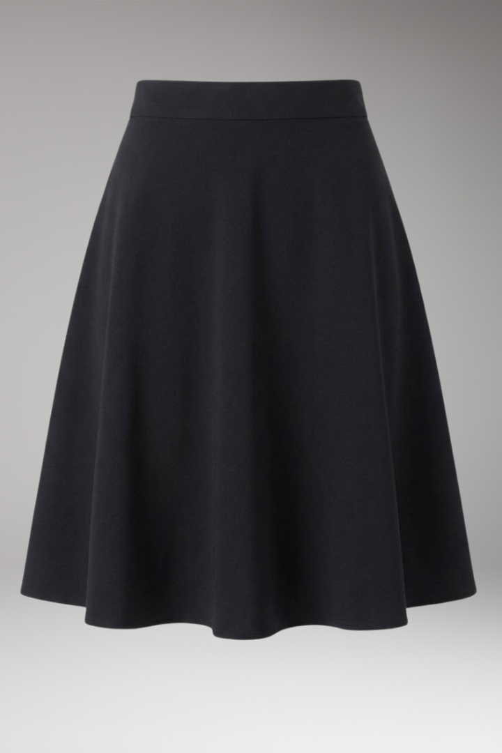 Women's Skirt with High Waist and Knee-Length