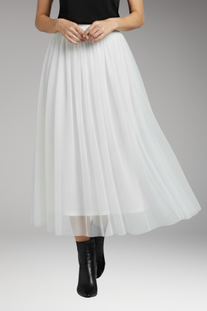 Women's Skirt with High Waist and Layered Tulle