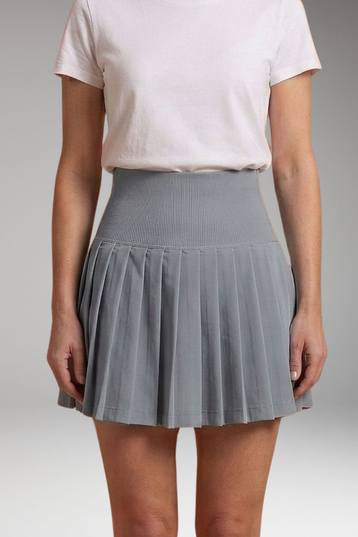 Women's Skirt with High Waist and Pleats