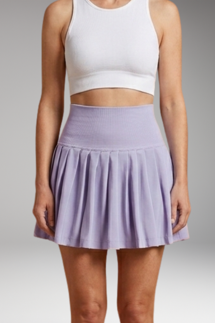 Women's Skirt with High Waist and Pleats
