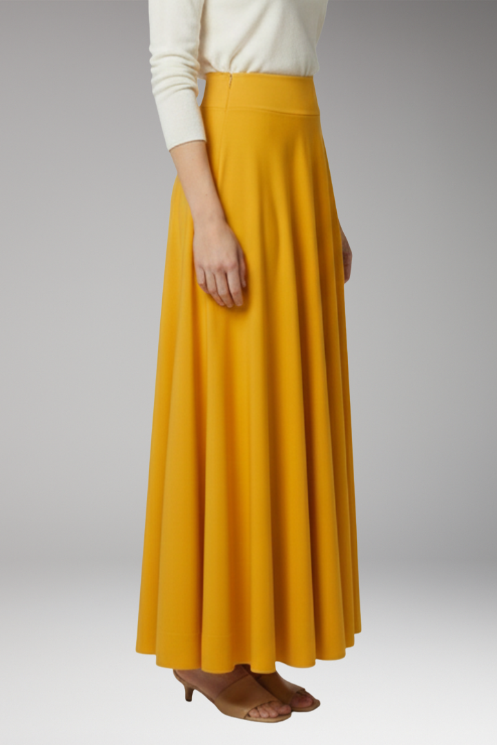 Women's Skirt with High Waist and Pockets