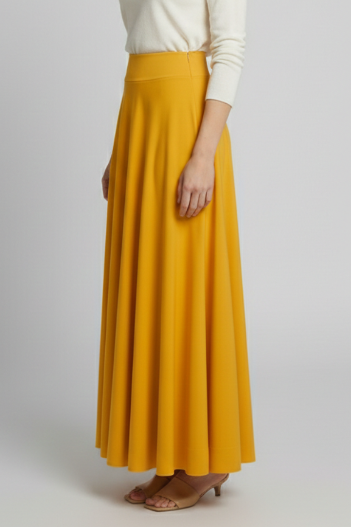 Women's Skirt with High Waist and Pockets