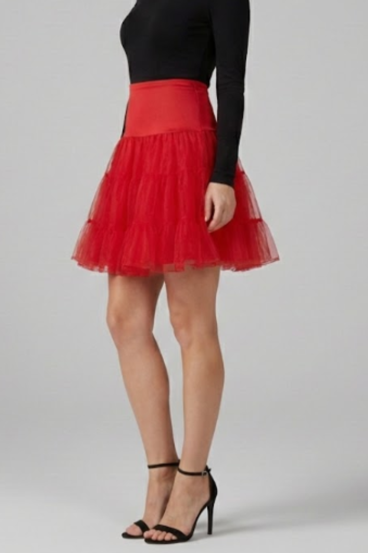 Women's Skirt with High Waist and Tiers