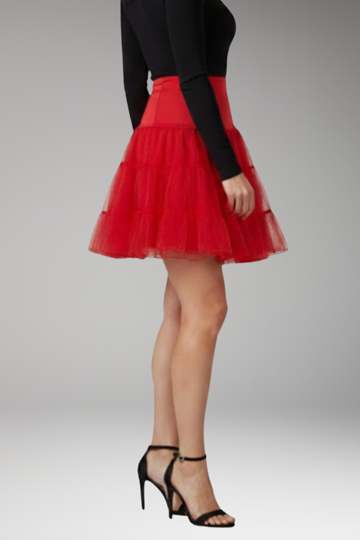 Women's Skirt with High Waist and Tiers