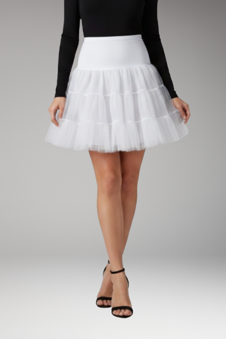 Women's Skirt with High Waist and Tiers