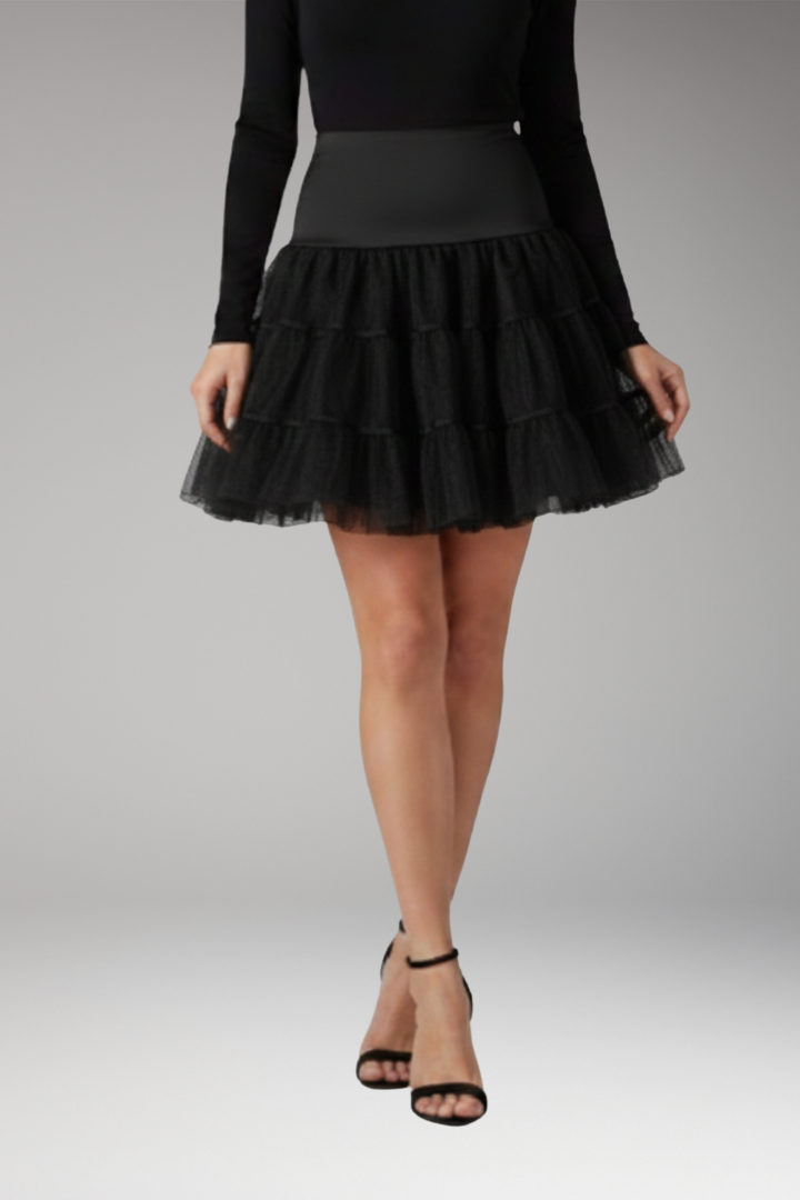 Women's Skirt with High Waist and Tiers