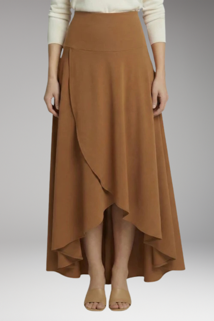 Women's Skirt with Pleated Design and Layered Hem