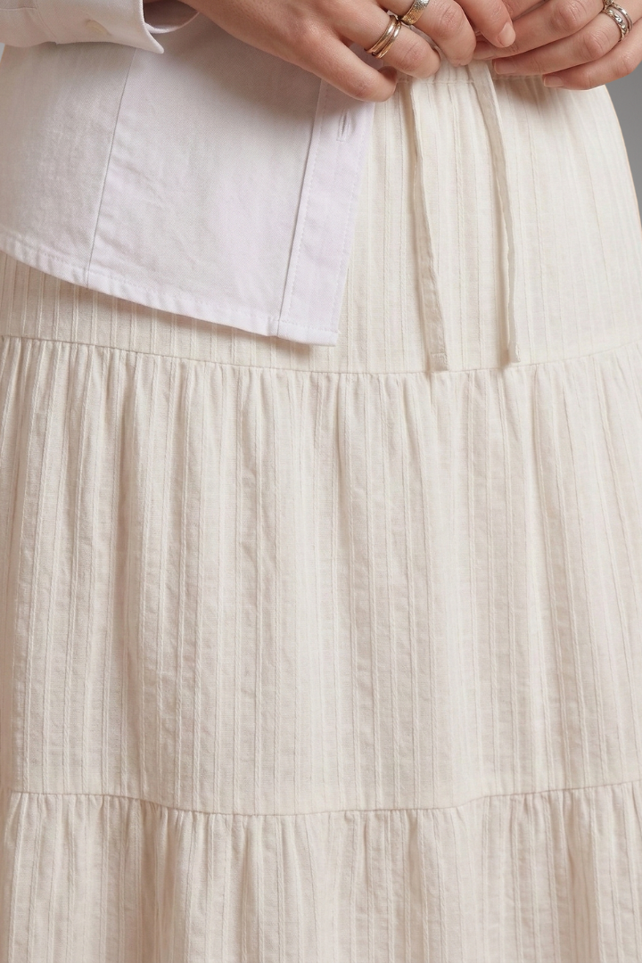 Women's Skirt with Tiered Layers and Waistband