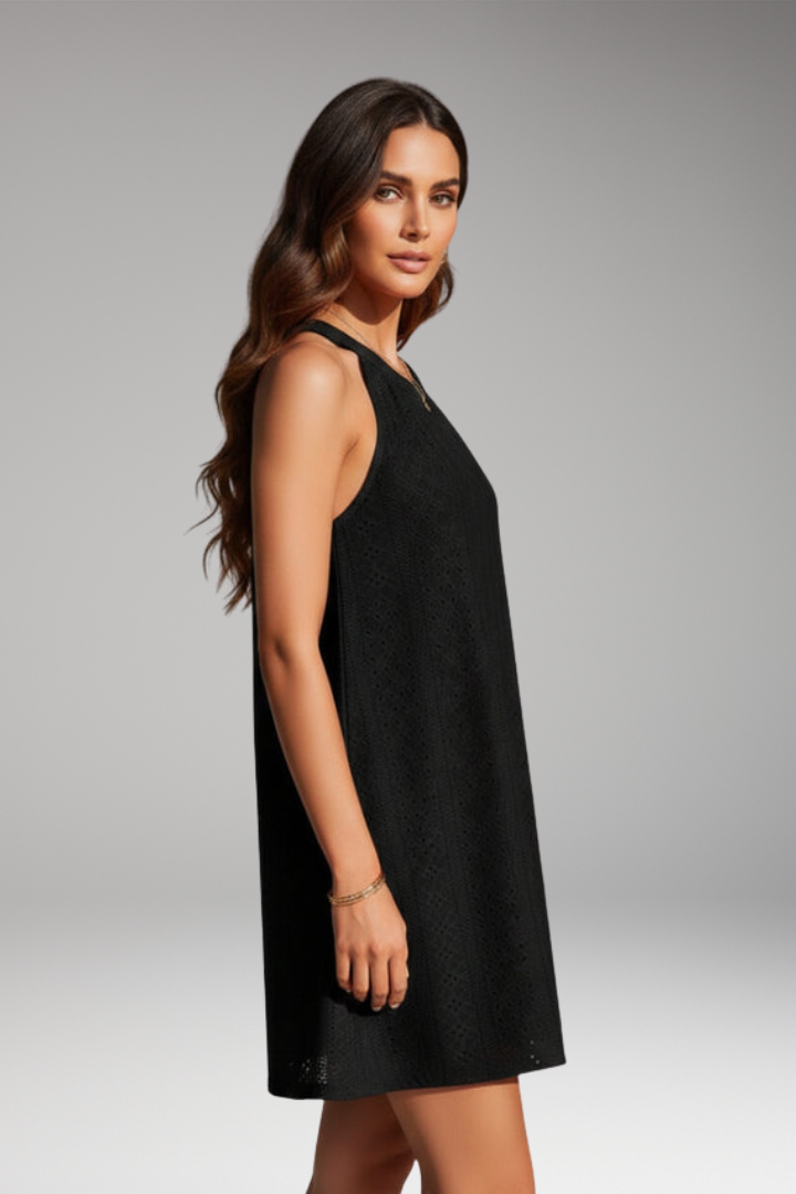 Women's Sleeveless Dress Vest with Hollow Crochet