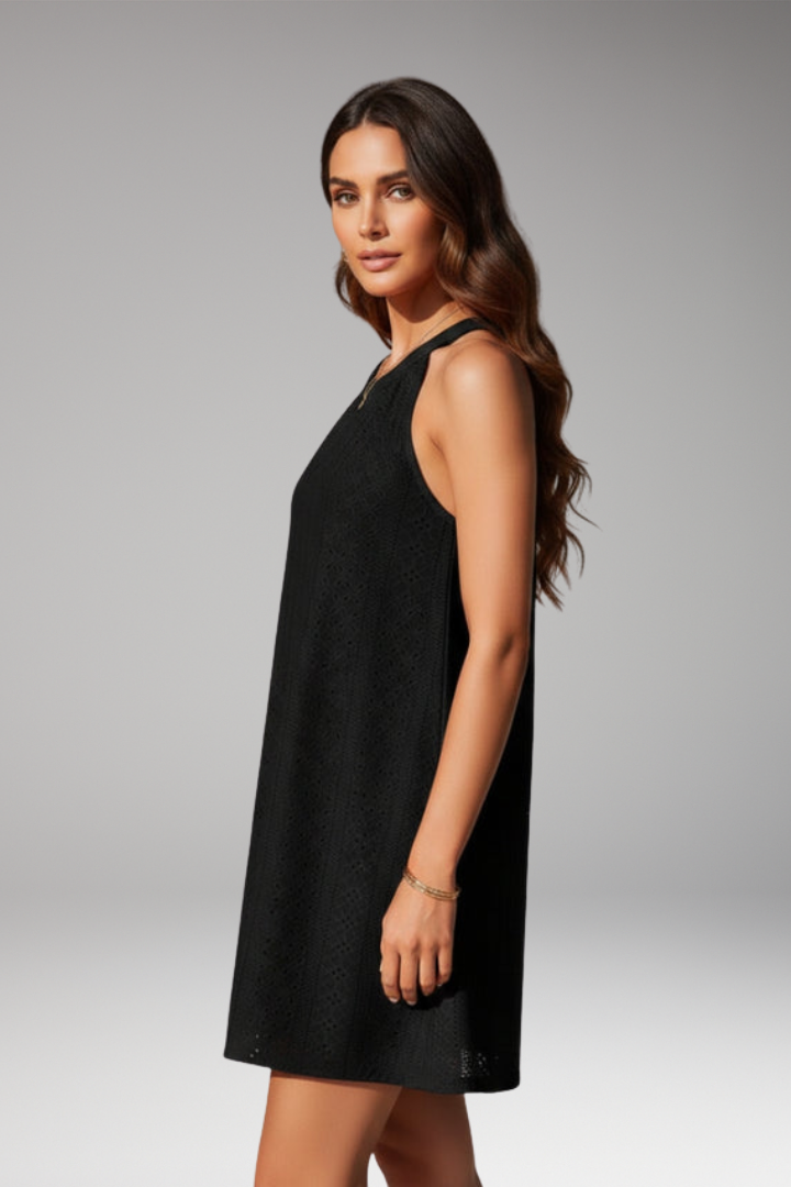 Women's Sleeveless Dress Vest with Hollow Crochet