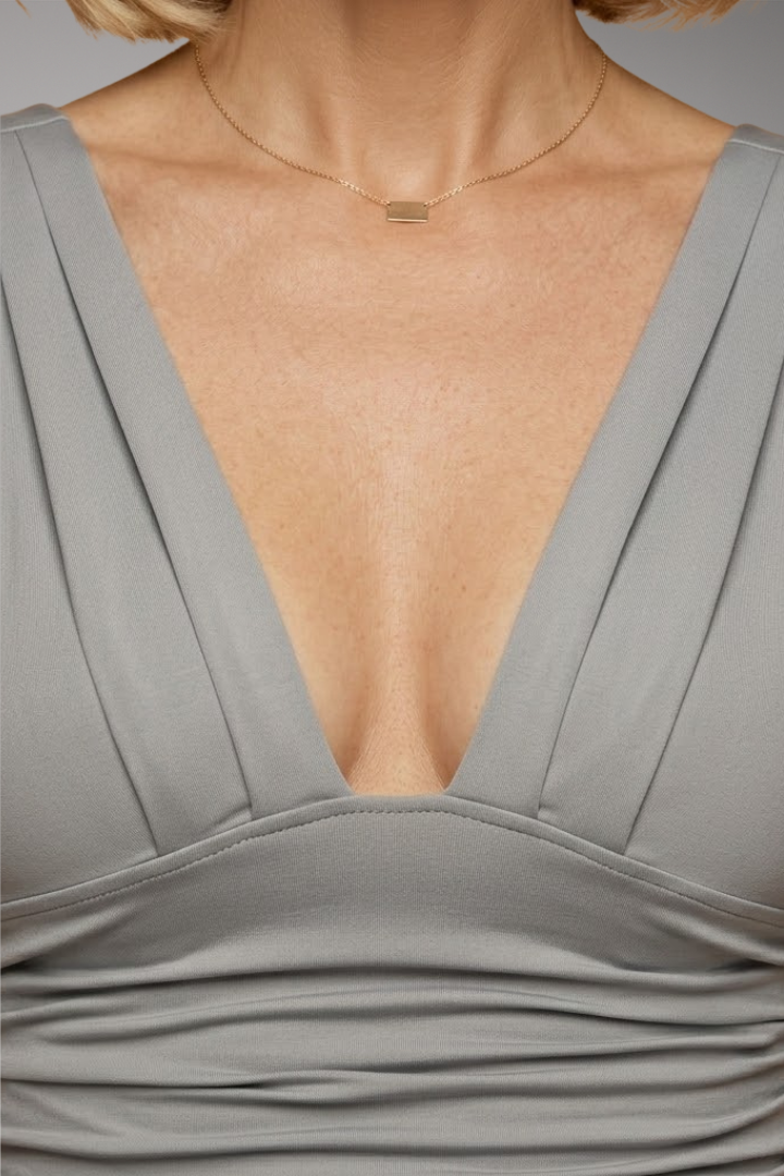 Women's Sleeveless Top with V-Neck and Lightweight Fabric