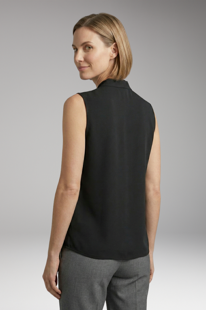 Women's Sleeveless Top with V-Neck and Tailored Fit