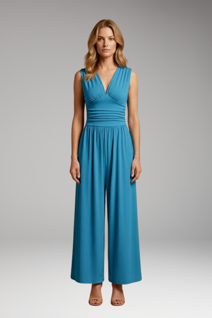 Women's Sleeveless Wide-Leg Jumpsuit with Comfortable Fit