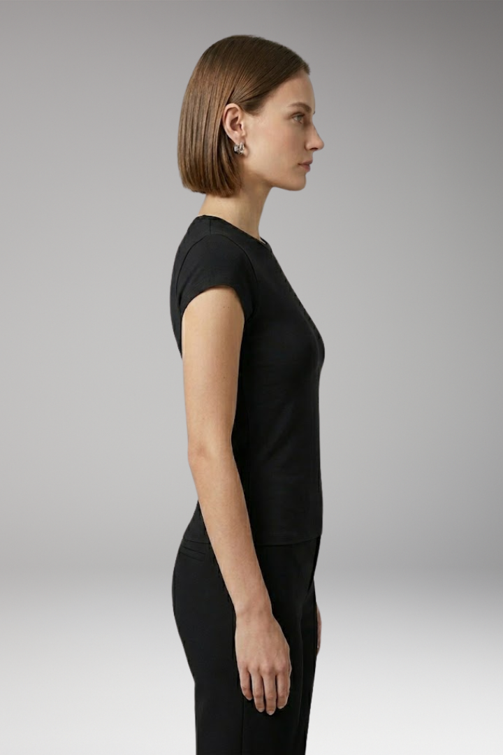 Women's T-Shirt with Crew Neck and Stretch Fit