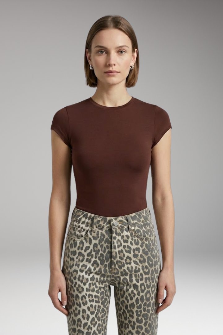 Women's T-Shirt with Crew Neck and Stretch Fit