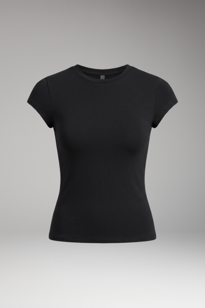 Women's T-Shirt with Crew Neck and Stretch Fit