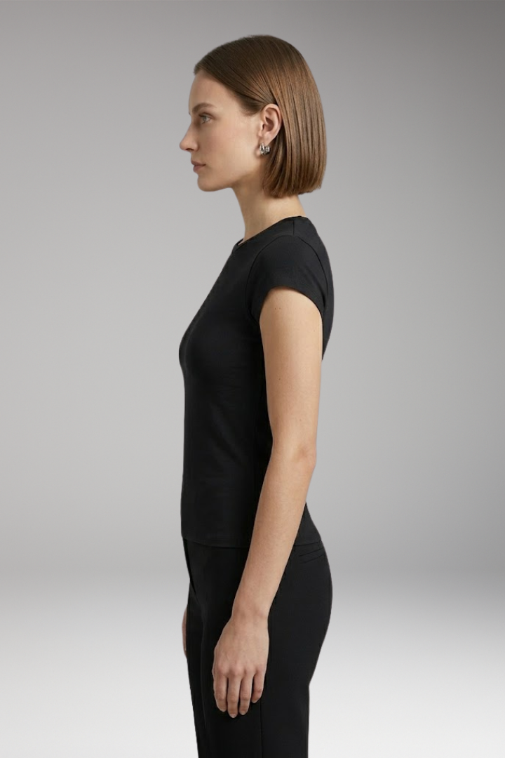 Women's T-Shirt with Crew Neck and Stretch Fit