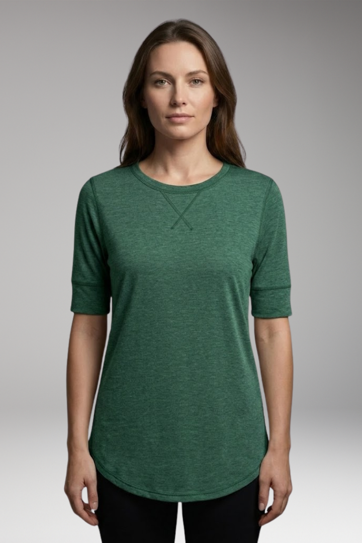 Women's T-Shirt with Round Neck and Animal Print