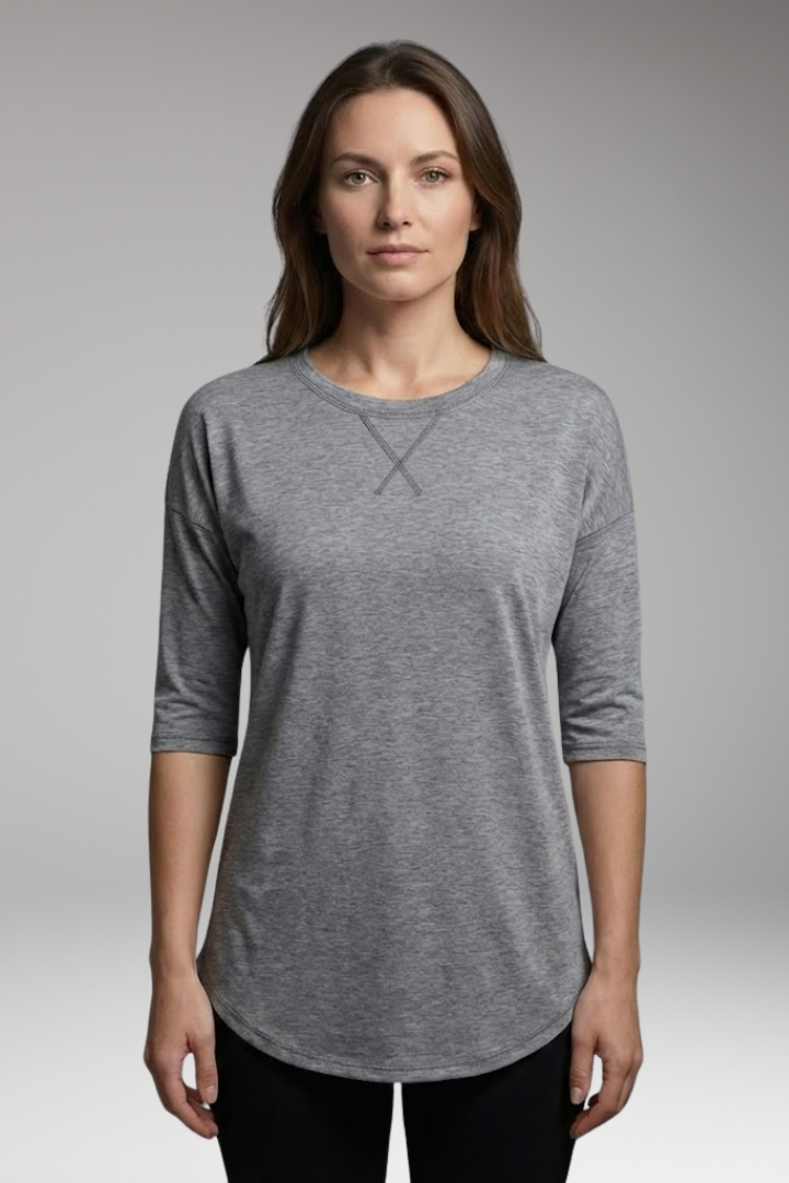 Women's T-Shirt with Round Neck and Animal Print