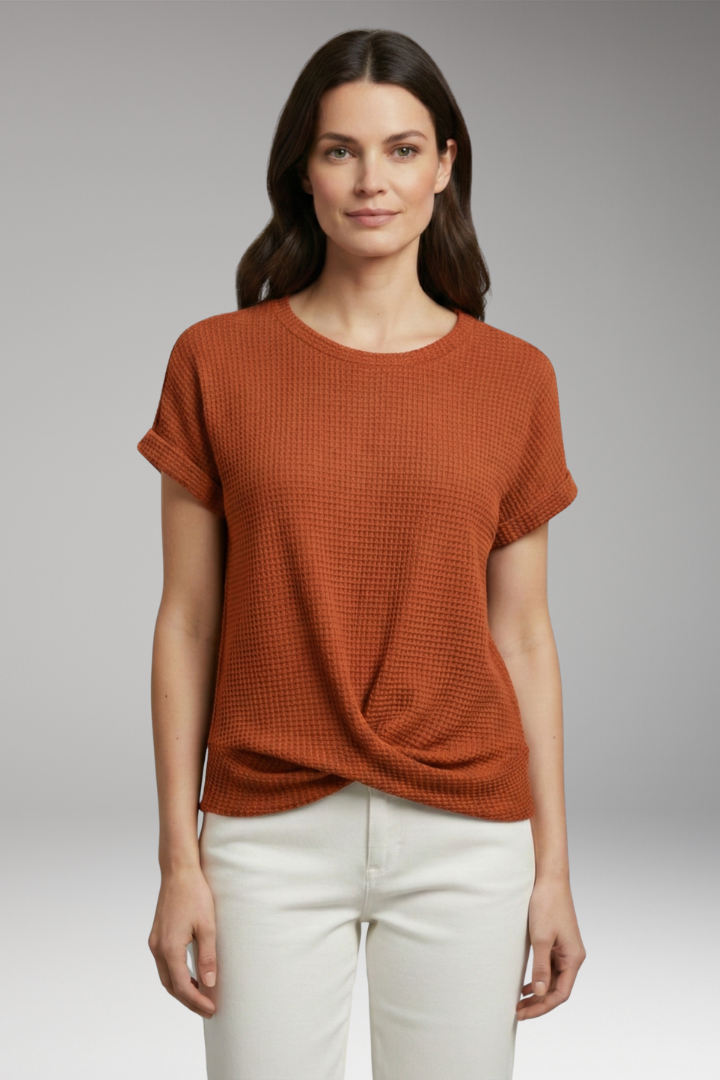 Women's T-Shirt with Round Neck and Eco-Friendly Material