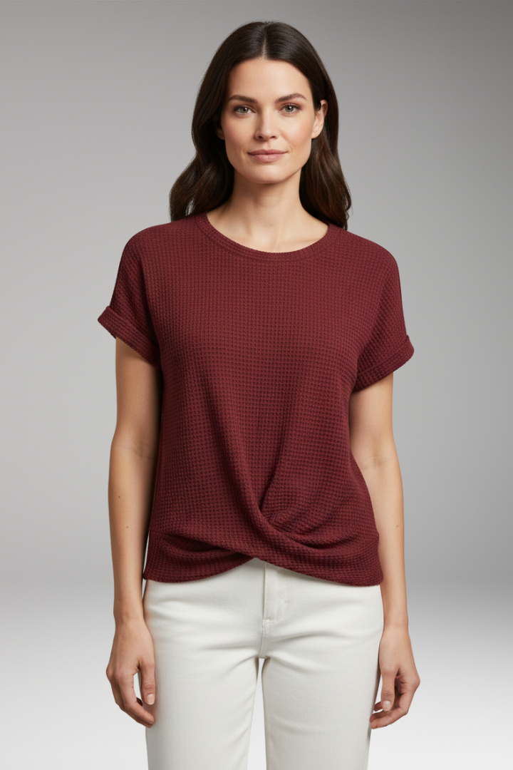 Women's T-Shirt with Round Neck and Eco-Friendly Material
