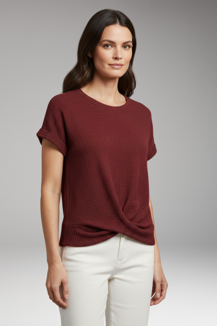 Women's T-Shirt with Round Neck and Eco-Friendly Material