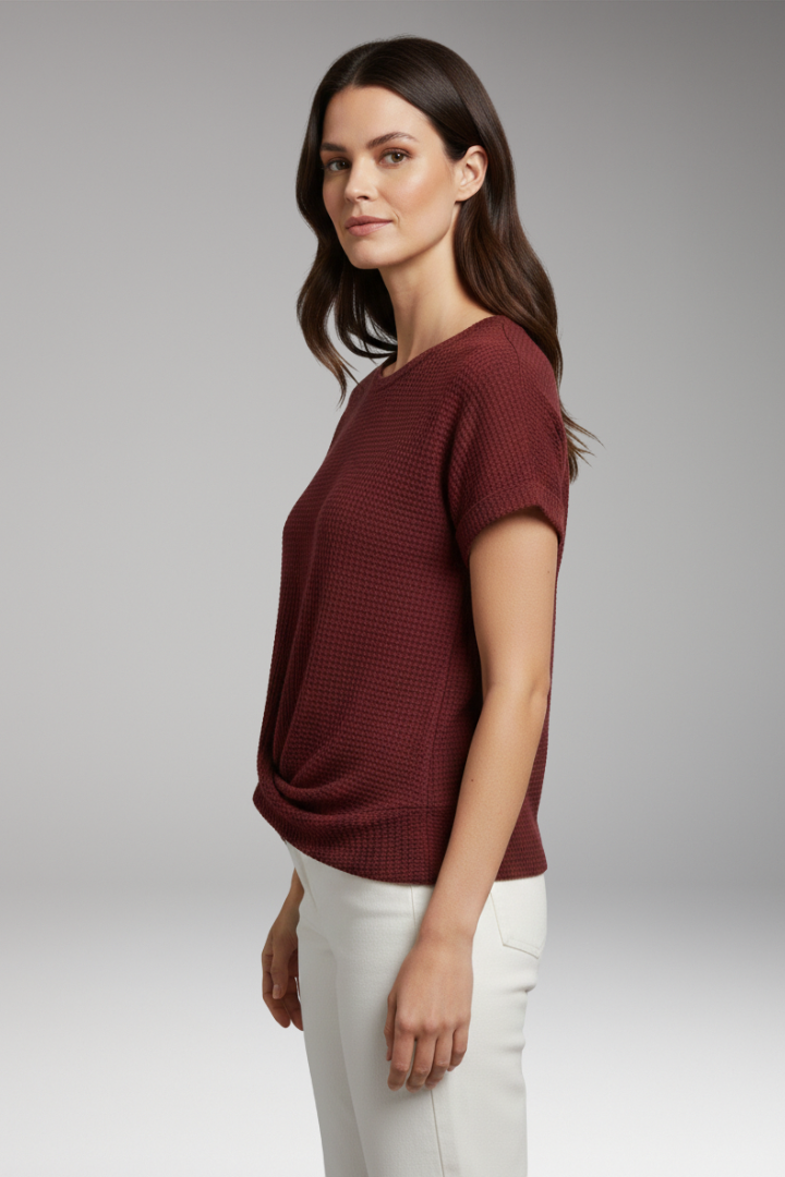 Women's T-Shirt with Round Neck and Eco-Friendly Material